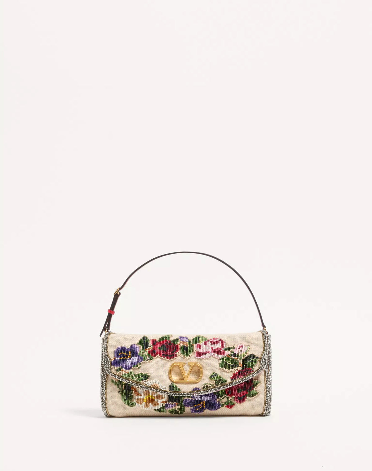 Valentino Garavani Vain Soft Embroidered Small Shoulder Bag