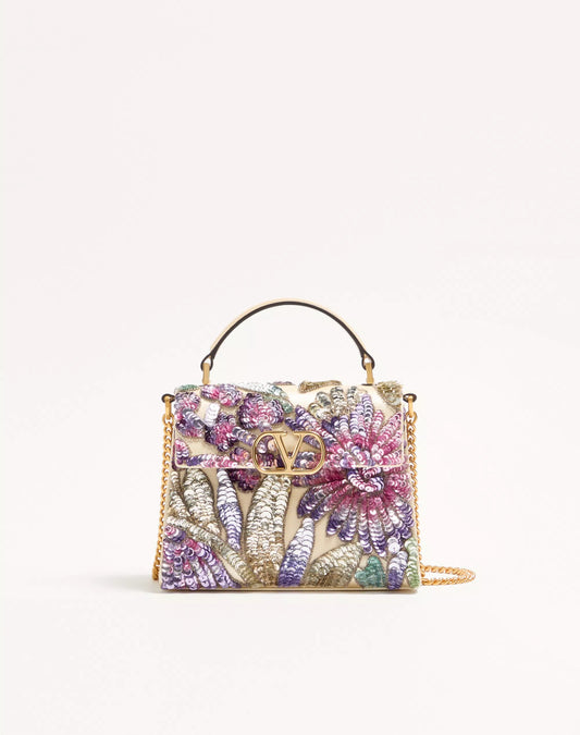 Valentino Garavani Vsling Embroidered Mini Handbag