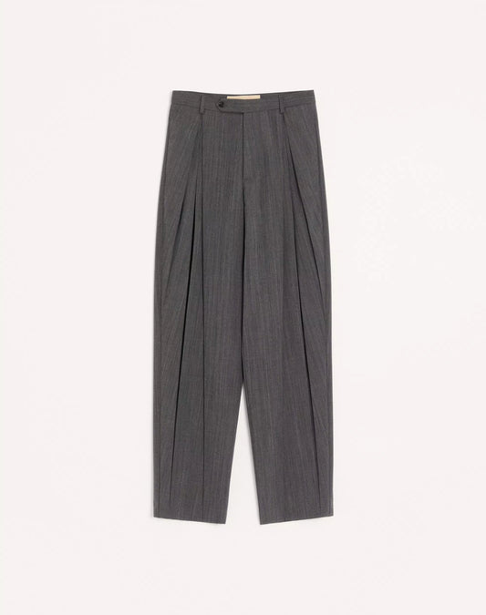 Valentino Pinstripe Wool Trousers With Pleats