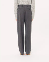 Valentino Pinstripe Wool Trousers With Pleats