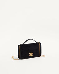 Vlogo Signature Velvet Chain Wallet With Jewel Logo