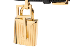 Shiny Leather Padlock Pointy Naked Sandal