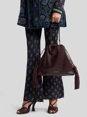 Medium Leather Kalispera Bag With Tassels