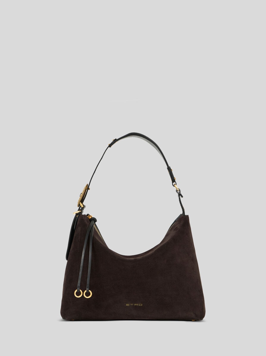 Medium Suede Rosette Bag