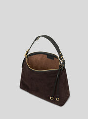 Medium Suede Rosette Bag