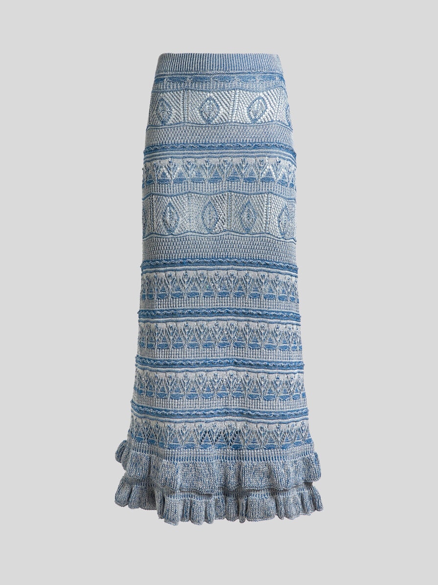 Crocheted Cotton Maxi Skirt