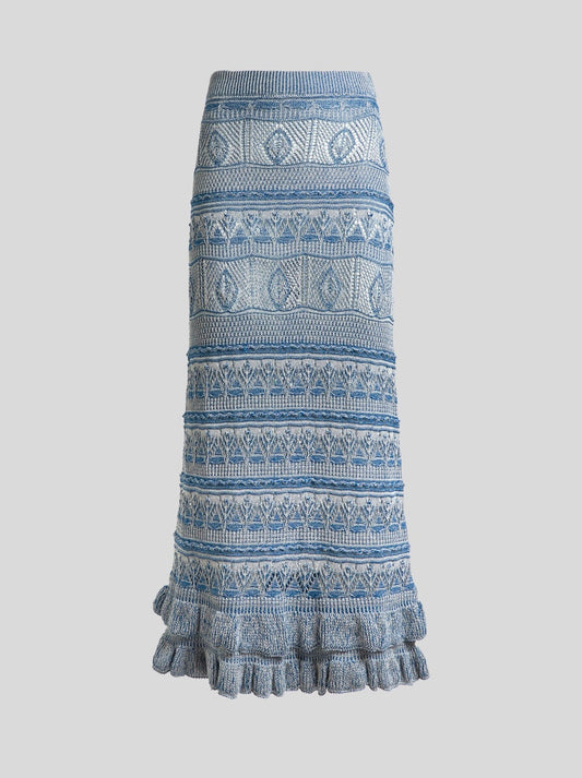 Crocheted Cotton Maxi Skirt