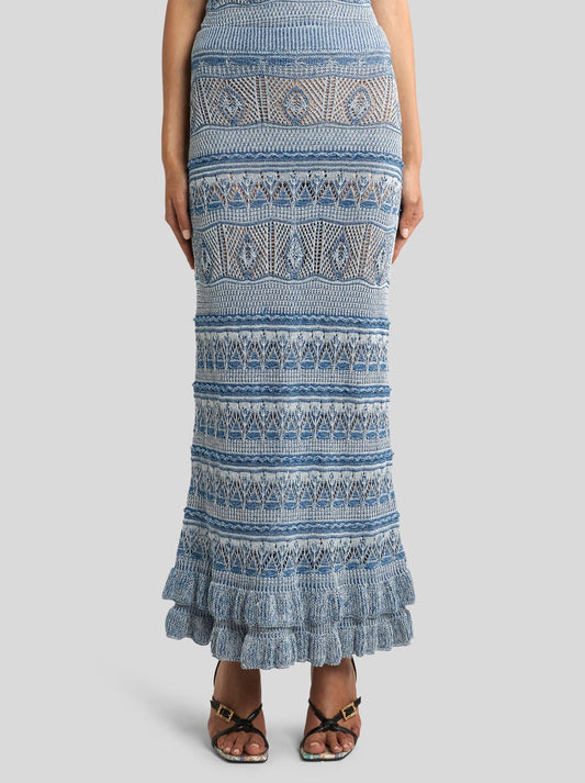 Crocheted Cotton Maxi Skirt