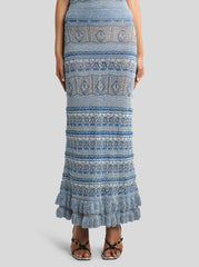 Crocheted Cotton Maxi Skirt