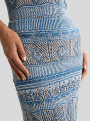 Crocheted Cotton Maxi Skirt
