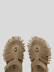Birkenstock By Etro Suede Gizeh Sandals With Fringes