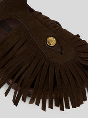 Birkenstock By Etro Suede Gizeh Sandals With Fringes