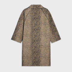 Laminated Coat In Leopard Cotton
