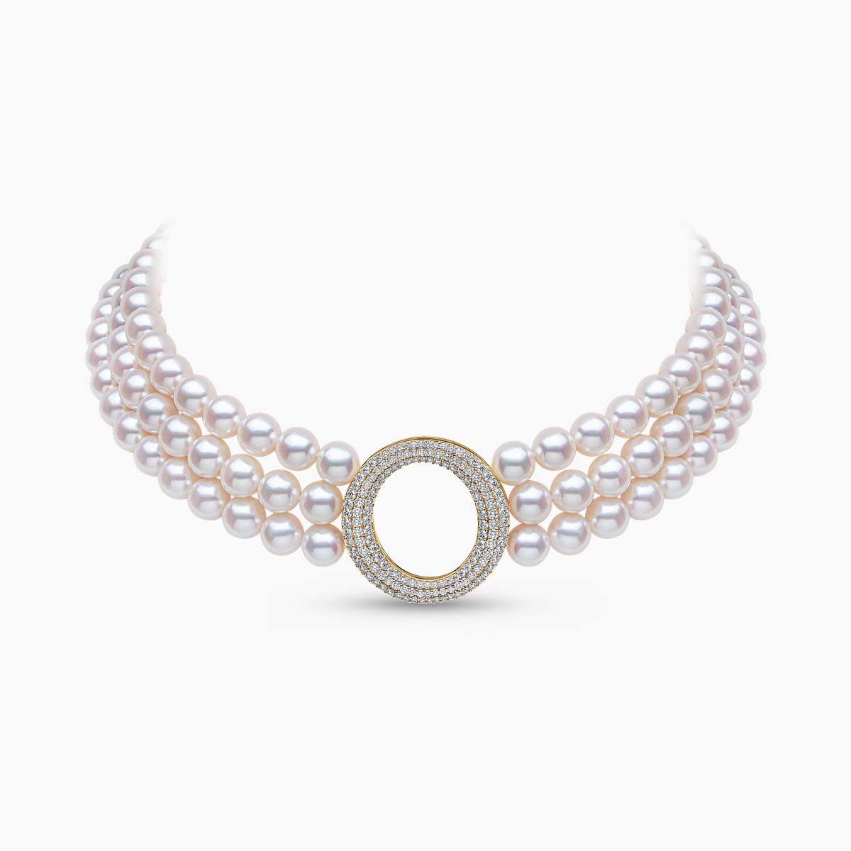 O By Yoko 18K Yellow Gold Akoya Pearl And Diamond Choker
