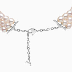O By Yoko 18K White Gold Akoya Pearl And Diamond Choker