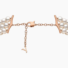 O By Yoko 18K Rose Gold Freshwater Pearl and Diamond Choker