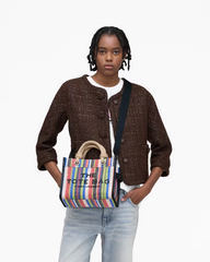 The Stripe Mesh Small Tote Bag