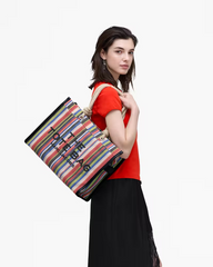 The Stripe Mesh Small Tote Bag