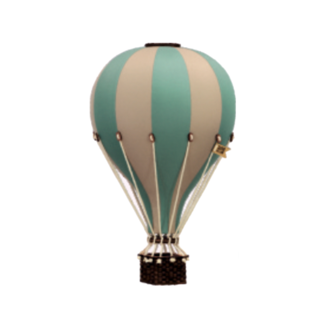 Beige and Mint Decorative Hot Air Balloon (3 Sizes)