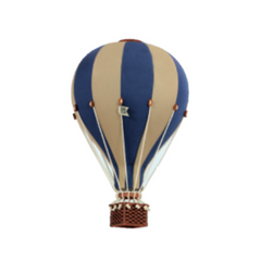 Beige and Navy Decorative Hot Air Balloon (3 Sizes)