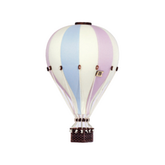 Blue, Pink & Cream Decorative Hot Air Balloon (3 Sizes)