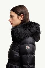 Boed Hooded Shearling-Trimmed Short Down Jacket