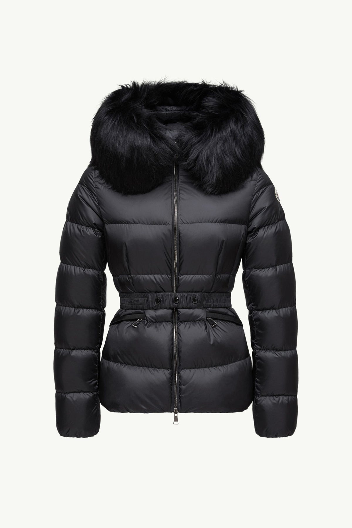 Boed Hooded Shearling-Trimmed Short Down Jacket