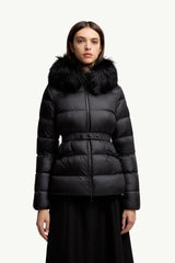 Boed Hooded Shearling-Trimmed Short Down Jacket