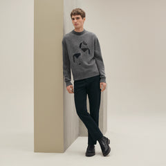 Cashmere "cheval Tangram" Crewneck Sweater