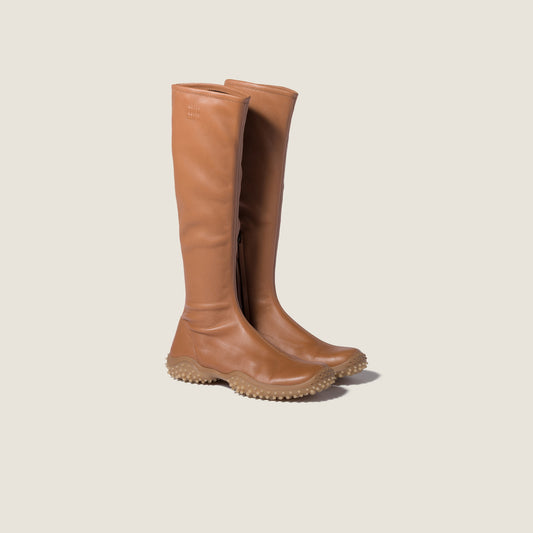 Stretch Nappa Leather Boots