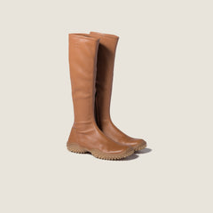Stretch Nappa Leather Boots