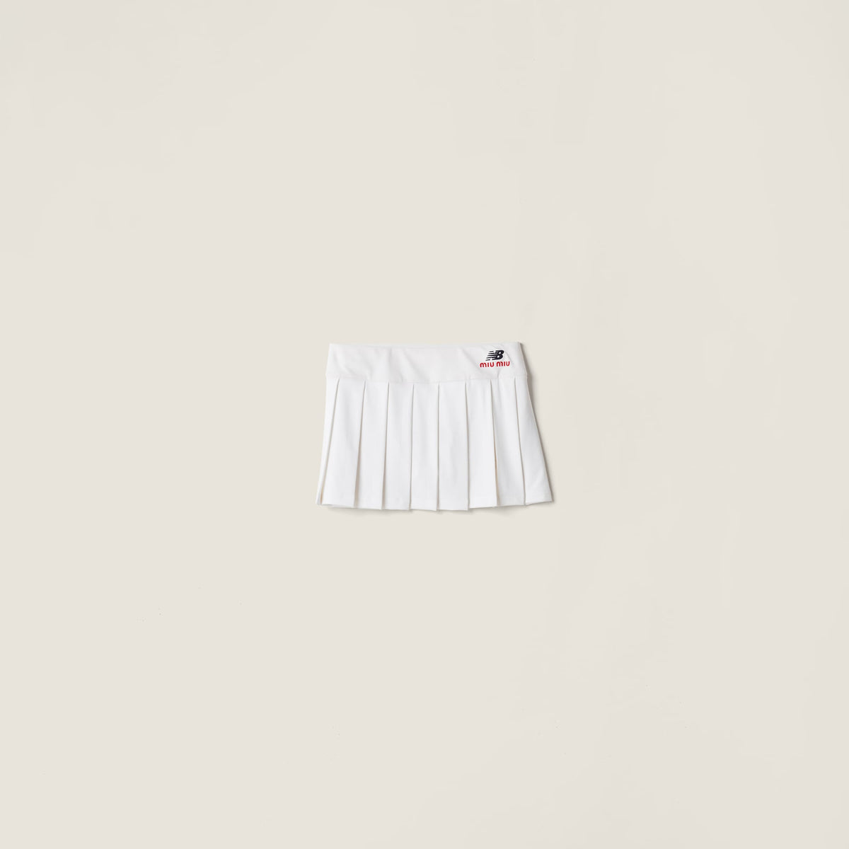 Pleated Stretch Jersey Skirt