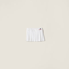 Pleated Stretch Jersey Skirt