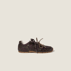 New Balance X Miu Miu 530 Sl Crocodile Embossed Calfskin And Technical Fabric Sneakers