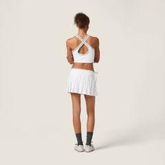Pleated Stretch Jersey Skirt