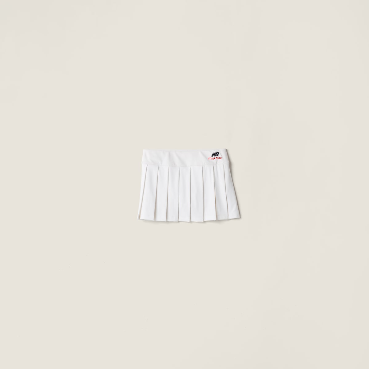 Pleated Stretch Jersey Skirt