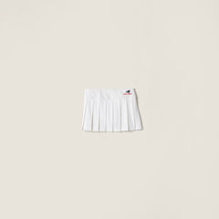 Pleated Stretch Jersey Skirt