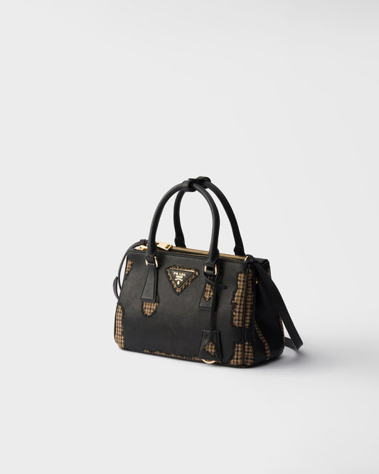 Prada Galleria Large Nappa Leather And Wool Bag