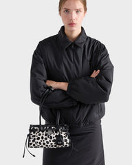 Prada Bonnie Small Printed Calf Hair And Leather Handbag