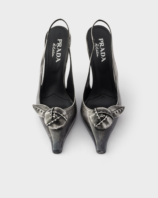 Leather Slingback Pumps