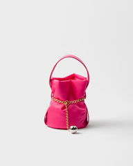 Prada Petit Sac Noir Mini Re-nylon And Nappa Leather Bucket Bag