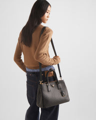 Large Prada Galleria Studded Leather Bag