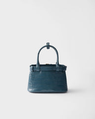 Prada Buckle Small Crocodile Leather Handbag