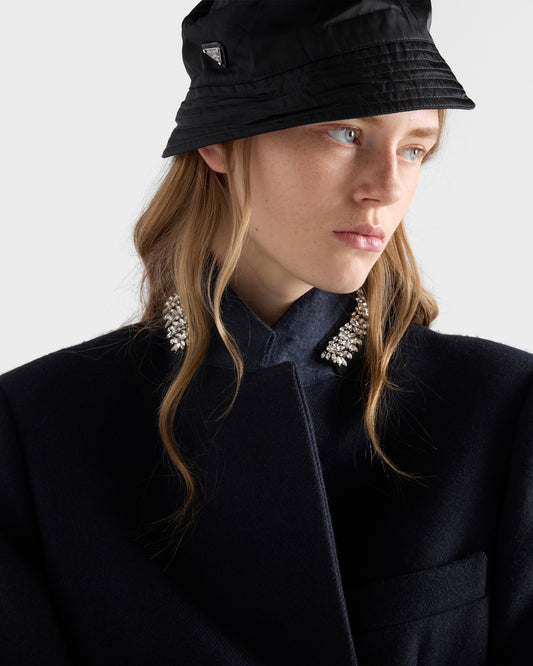 Single-breasted Embroidered Double Wool Coat