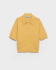 Re-cashmere Short-sleeve Polo Sweater