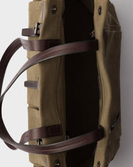Prada Route Large Canvas And Leather Tote Bag