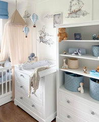 Blue and White Decorative Hot Air Balloon (3 Sizes)