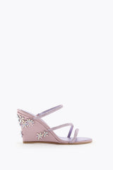 Eva Lilac Wedge Sandal 80