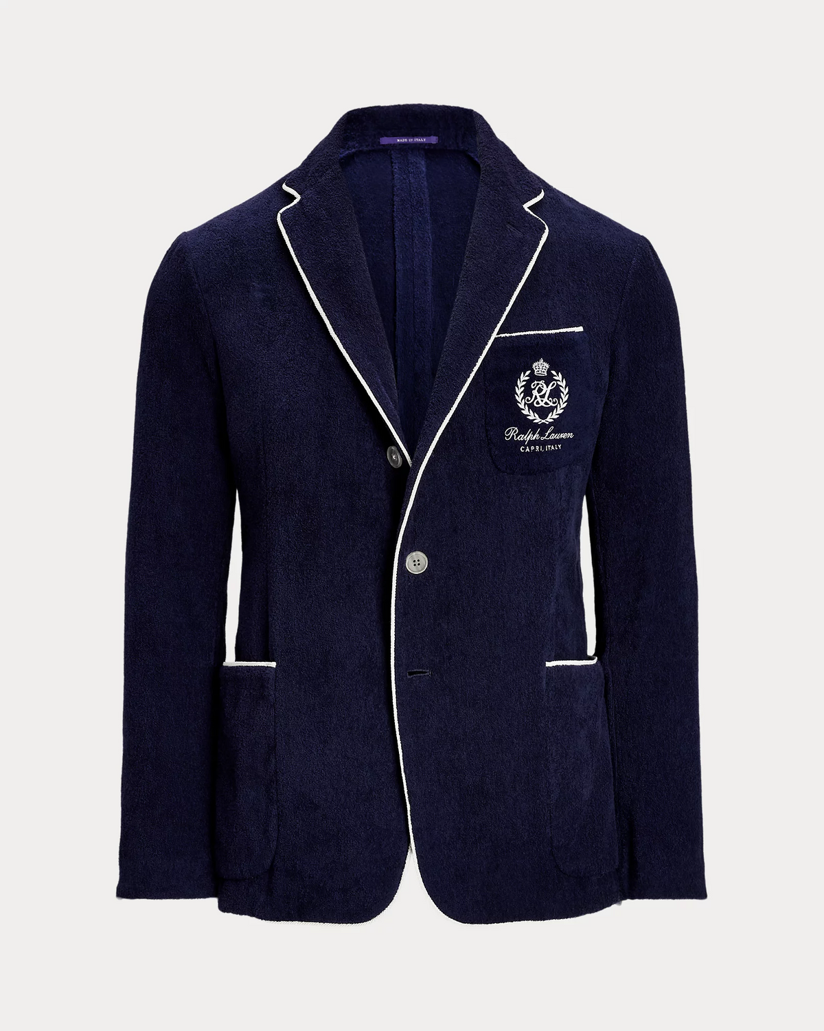 Hand-Tailored Embroidered Terry Blazer