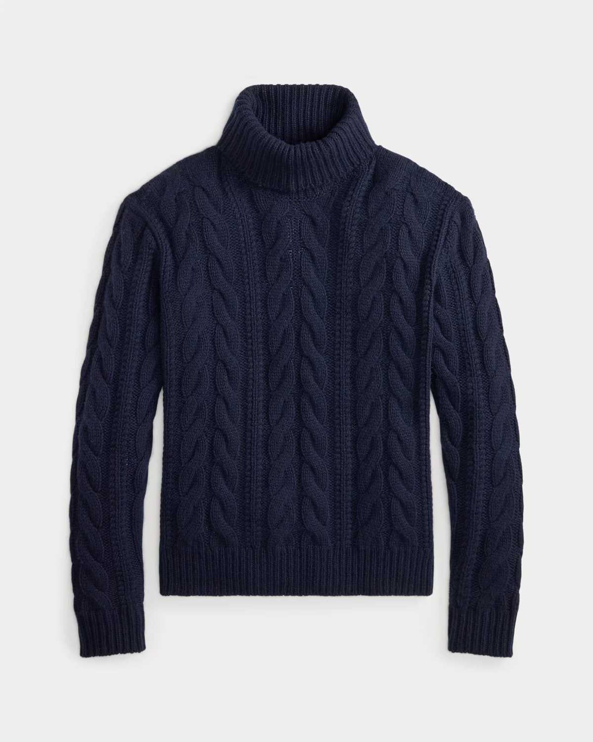 Cable-Knit Cashmere Roll Neck Jumper